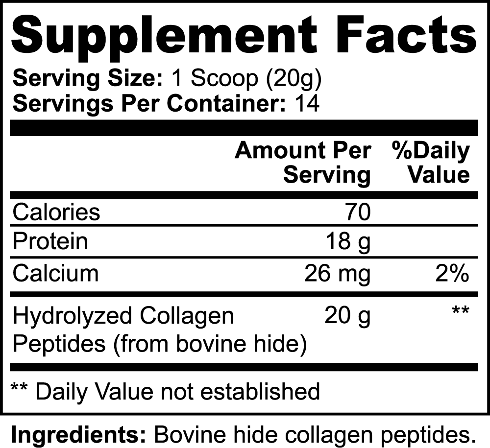 Premium Bovine Grass-Fed Hydrolyzed Collagen Peptides
