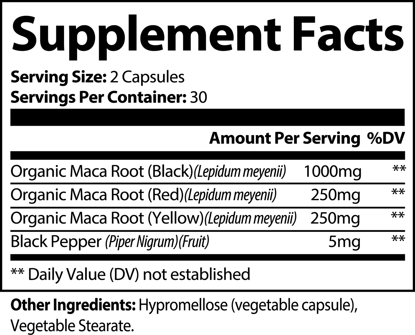 Maca Root: Black, Red & Yellow Maca Root