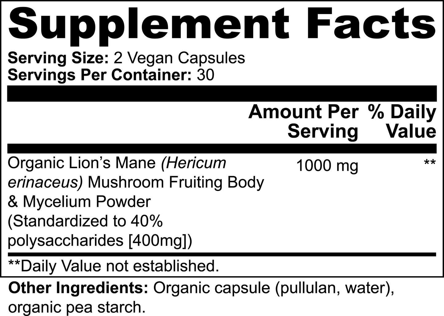 Lion's Mane - Focus, Memory and Cognitive Support