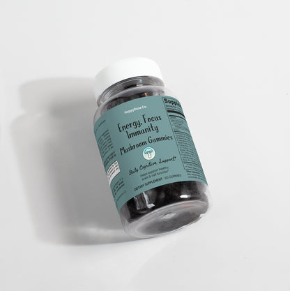 Mushroom Raspberry Gummies - Energy, Focus & Immunity