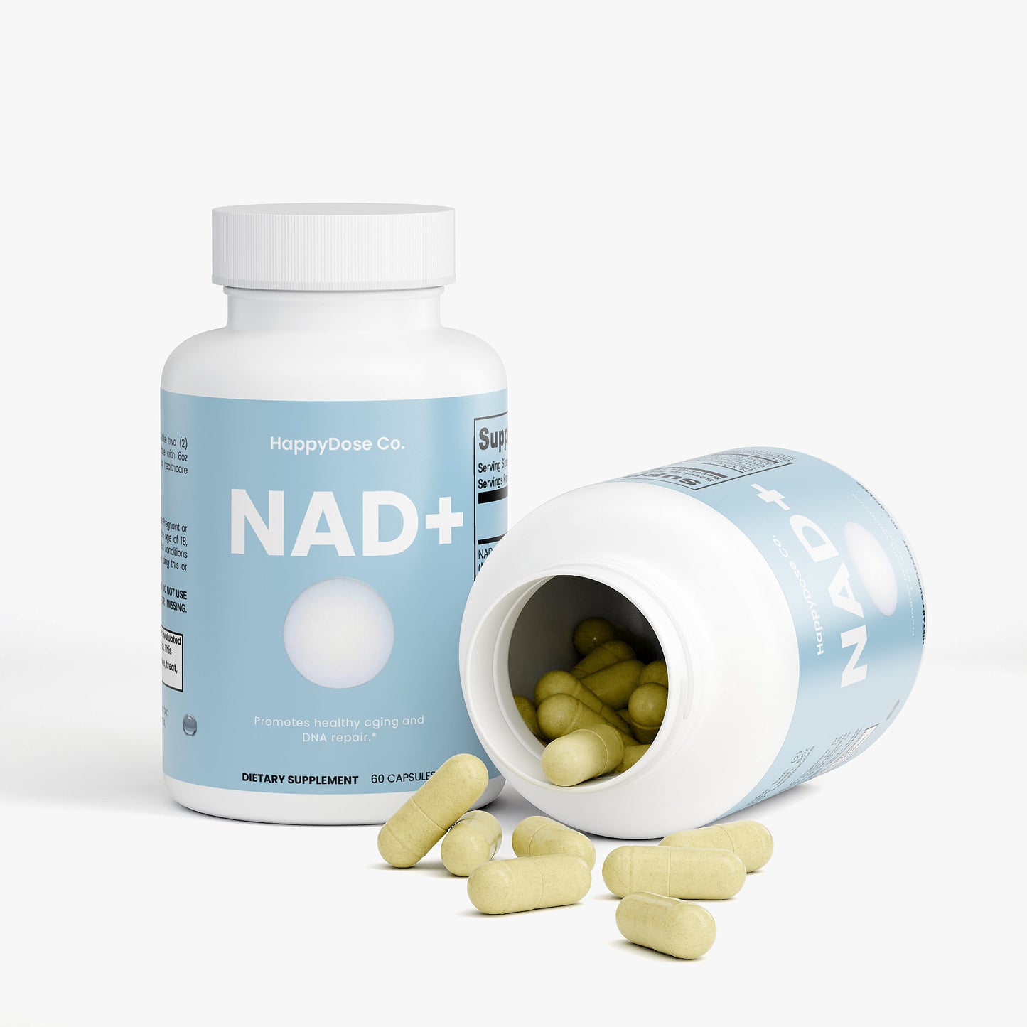 NAD+ Supplement - 500mg NAD+ with Quercetin & Resveratrol - AntiAging, Energy Support & Cellular Repair - 60 Capsules - USA Made