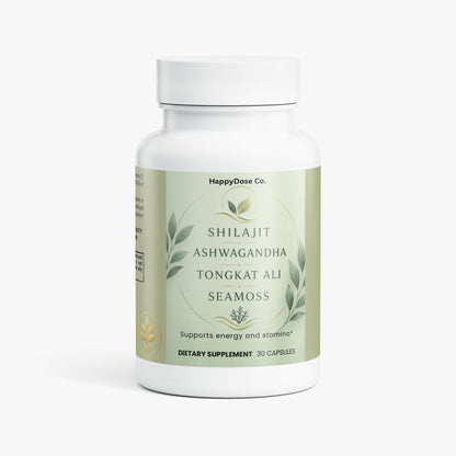 Shilajit, Ashwagandha, Tongkat Ali, Seamoss