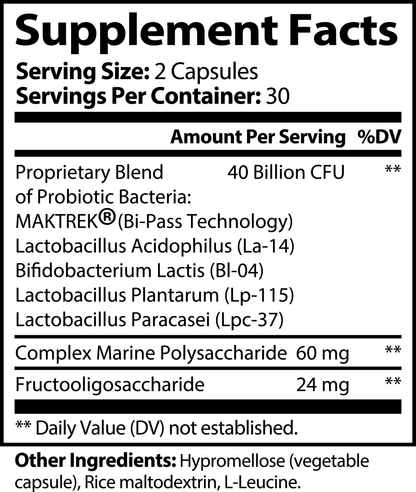 40 Billion Probiotics (With Prebiotics)