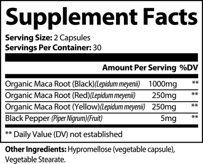 Maca Root: Black, Red & Yellow Maca Root
