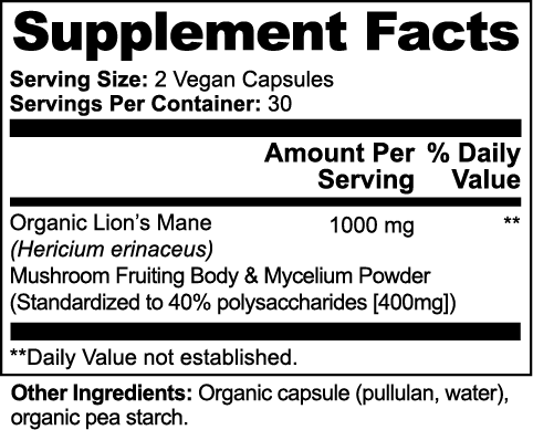 Lion's Mane - Focus, Memory and Cognitive Support