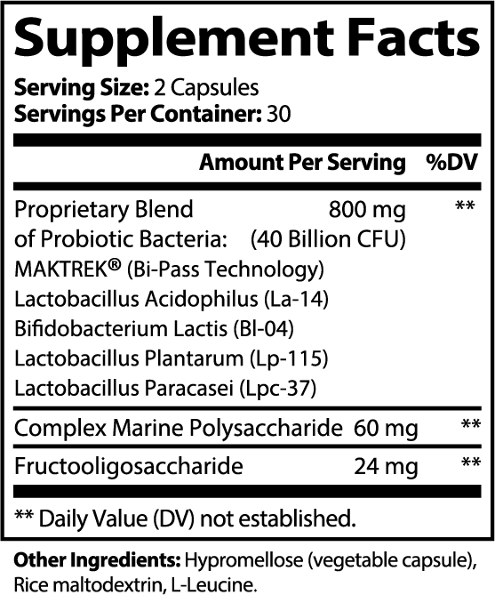 40 Billion Probiotics (With Prebiotics)